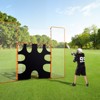 VEVOR 3-IN-1 Lacrosse Goal, 12x9 ft Lacrosse Net with Backstop and Target, Steel Frame Training Nets, Suitable for Youth Adult Training, Orange - 2 of 4
