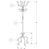 Monarch Specialties Coat Rack Hall Tree Free Standing 8 Hooks Entryway 74InchH Bedroom Metal Black Transitional - 4 of 4