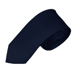 Men's Solid Color Skinny 2 Inch Wide And 57 Inch Long Neckties - 1 of 4