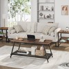 Vintage Coffee Table 39.7" Rectangle Center Table 2-Tier Living Room Table - 2 of 4