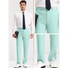 Lars Amadeus Men's Slim Fit Flat Front Office Business Suit Trousers - 4 of 4