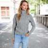 Anna-Kaci Women's Cable Knit Turtleneck Sweater Soft Warm Cozy Pullover Classic Design - 4 of 4