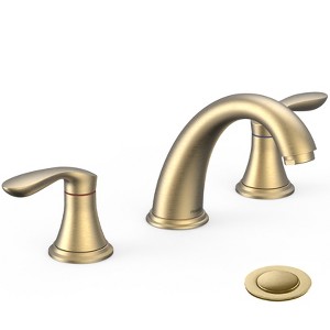 COZONY 3 Hole Bathroom Sink Faucet, Pop Up Drain with Hot Cold Water Lines - 1 of 4