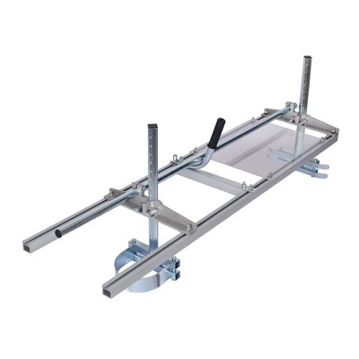 Portable Chainsaw Mill Steel and Aluminum Planking Milling Bar Size 14 Inches to 48 Inches Adjustable Sawmill for Homeowners, Woodworkers Silver