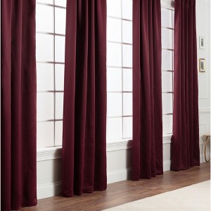 Chanasya 2pk Solid Contemporary Print Room Darkening Window Curtain Panels - Set of 2 - 1 of 4