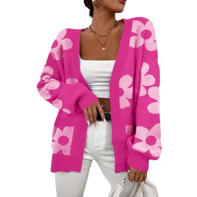 Women's Christmas Cardigan, Long-Sleeve Open-Front Holiday Sweater, Festive Casual Layering Top for Winter