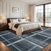 Washable Rug Modern Geometric Accent Rug with Non-Slip Backing Stain-Resistant Plaid Floor Mats Foldable Ultra-Thin Contemporary Indoor Carpet - 2 of 4