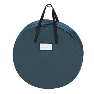 Wreath Storage Bag- 36 Round- Protect Holiday, Easter, Fall & Christmas Artificial Wreaths & Garland-Green Canvas Tote with Handles by Tiny Tim Totes - 1 of 4