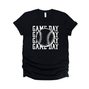Simply Sage Market Women's Distressed Game Day Baseball Short Sleeve Graphic Tee - 1 of 4