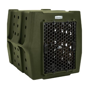 Dakota 283 Canine Rough and Tough Economy Pet Kennel, Heavy Duty Crate for Dogs and Cats with Ventilation Holes, Intermediate, Olive - 1 of 4