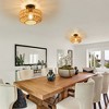 DAKAFUL Boho Rattan Woven Flush Mount Ceiling Light,11.8" E26 Base Farmhouse Natural Rope Cage Ceiling Fixture for Bedroom/Hallway - 3 of 4