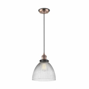 Seneca Falls - 1 Light Cord Hung Mini Pendant In Traditional Style-12 Inches Tall and 9.5 Inches Wide - 1 of 1