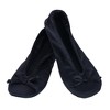 CTM Women's Satin Ballerina Slipper House Shoe - 2 of 4