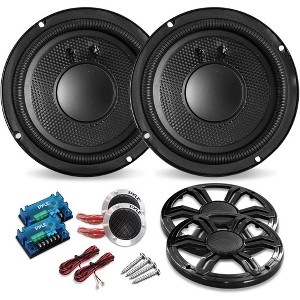 Pyle 6.5" 3-Way Car Audio Speakers Component Kit, 150W Peak, 4 Ohm - PLD63C - 1 of 4