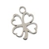 John Bead Sweet & Petite Charms 8.5x10.8mm Silver Clover, 10pcs - 2 of 4