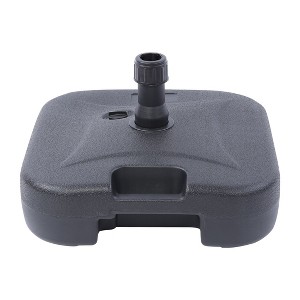 WestinTrends Square Outdoor Patio Fillable Plastic Market Umbrella Base, Black - 1 of 3