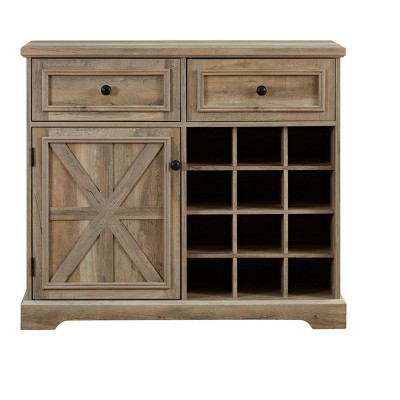 PDTEND Farmhouse Kitchen Sideboard with 2 Drawers