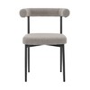 HomeRoots Set of Two Gray And Black Upholstered Polyester Open Back Dining Side Chairs - 4 of 4