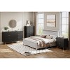 Fluted Wood Dresser for Bedroom with 5 Drawers, 29.5" Wide Large Modern Chest of Drawers, White Dresser with Gold Handle, Wooden Drawers Organizer - 3 of 4