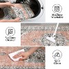 Vintage Floral Washable Rug - Low-Pile Non-Slip Carpet Stain Resistant Machine Washable for Living Room Bedroom Bathroom Entryway - 3 of 4