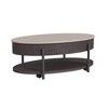 Nica 2PC Occasional Table Set in White and Brown-Coffee Table and End Table - 4 of 4
