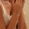 Dainty Gold Bracelet for Women 18K Gold Plated Tennis Evil Eye Cross Bracelet Trendy Classic Festival Jewelry Gifts - 3 of 4