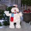 Gemmy Holiday Tinsel Yard Sculpture Frosty w/Pipe 28" WB, Multicolored - 2 of 4