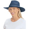 Collections Etc Stylish Wide Brimmed Braided Trim Straw Hat - 4 of 4