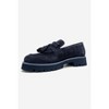 Poen - Navy Suede Leather Tassel Loafer (Women) navy suede 9.5 Forever & Always Shoes US - 4 of 4