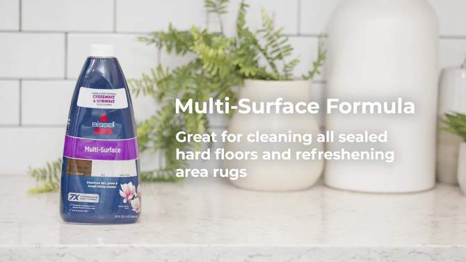 BISSELL 32oz MultiSurface Floor Cleaning Formula for CrossWave &#38; SpinWave, 2 of 5, play video
