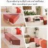 MaseiKar Large Pouf Ottoman Stuffed 5 Pieces Poufs Ottomans for Living Room Foot Rest Footstool for Under Desk, Foam Filled with Removable Cover - 4 of 4