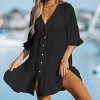 Women's Ruffled Swim Cover Up Dress -Cupshe - 2 of 4