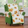 Collections Etc Reversible Sunflower Quilted Furniture Protector - 2 of 2