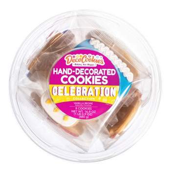 DecoCookies Celebration Hand-Decorated Cookie Tub - 16.9oz/8ct