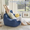 JOYRACER Oversized 2-Seater Bean Bag Chair for Adults, Giant Loveseat Sofa with Filler & Pocket, Couch for Gaming, Reading, and Living Room Use - 3 of 4