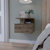 NicBex Wall-mounted Nightstand with 2-Tier Open Shelf Modern End Table with 1-Drawer for Bedroom,Living Room - 2 of 4