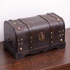 Vintiquewise Small Pirate Style Wooden Treasure Chest - image 2 of 4