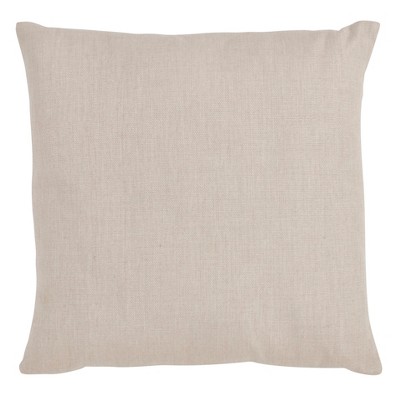Natural Olive Branch Print Square Throw Pillow