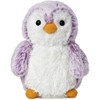 Aurora Pompom Mini Penguin Plush Set of 4: Pink, Blue, Violet & Grey, 6″, Ages 3 and Up - 3 of 4