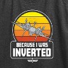 Women's Top Gun Because I Was Inverted Graphic Racerback Tank - Heather Charcoal - Small - 2 of 4