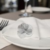 Unique Bargains Napkin Rings Flower Stainless Steel 1 Pc - 3 of 3