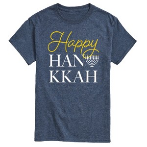 Men's - Instant Message - Happy Hanukkah Short Sleeve Graphic T-Shirt - 1 of 4