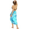 LA LEELA Women's Sarong Bikini Skirt Swimsuit Cover up Summer Wraps Bathing suit Swimwear Beach Wrap Skirts for Women One Size Blue, Butterfly - image 2 of 4