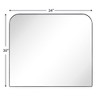 TEHOME Decole Large Rectangular Stainless Steel Framed Wall Mounted Bathroom Vanity Mirror - 4 of 4