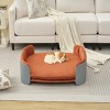 Raised Dog Sofa Bed, Supports 35-80 lbs, Removable Mattress Cover, Machine Washable Fabric, Dog Couch Sofa for Small & Medium Dogs–Cuddlewood - 2 of 4