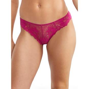Lindex SoU Dana 3 pack lace thong in pink, lilac and berry