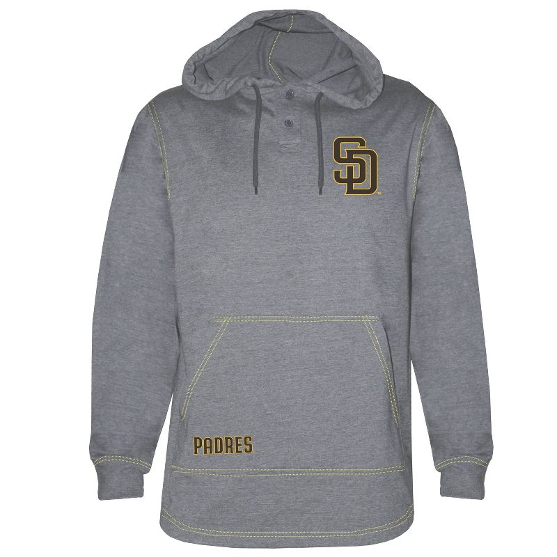 MLB San Diego Padres Men&#39;s Henley Hooded Jersey, 1 of 4