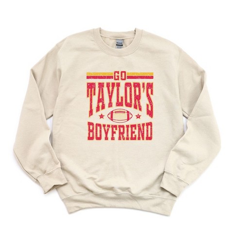 Simply Sage Market Women's Graphic Sweatshirt Go Taylor's Boyfriend Football - image 1 of 3