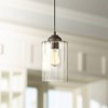 Possini Euro Design Bronze Mini Pendant 5 1/4" Wide Modern LED Clear Glass Cylinder Shade for Dining Room Living House Kitchen Island High Ceilings - 2 of 4