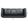 NicBex 84.65" Chesterfield Sofa with Rolled Arm, Modern PU Leather 3 Seater Sofa Couch, Upholstered Vintage Couch for Living Room - 4 of 4